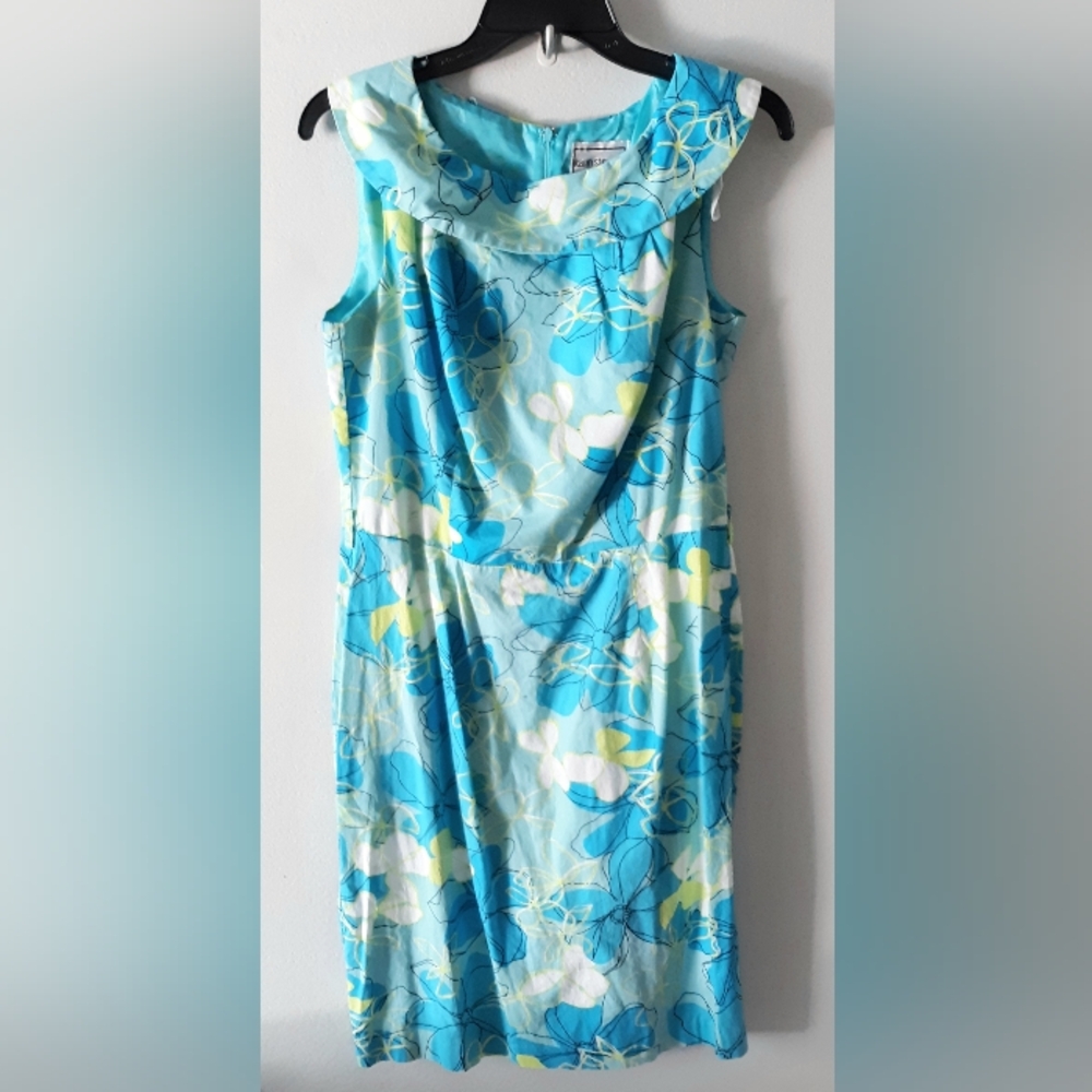 Karin Stevens Blue Floral Dress